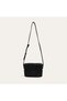 Women's Black Braided Leather Look Shoulder Bag