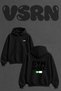 Gym Mode on Design Back Printed Oversize Black Hooded Sweatshirt
