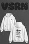 Bodybuilder Gym Design Back Printed Oversize White Hooded Sweatshirt