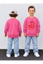 Boy's Crew Neck Sweatshirt Printed 3 Yarn Threaded Winter Comfortable Fit Cotton Sweatshirt
