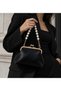 Pearl Handle Gold Detailed Vintage Clip-On Hand and Shoulder Bag