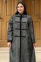 Kahma Velvet Detailed Jacquard Long Cap with Agraf Cover on the Front - 3