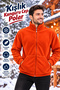 Unisex Windproof Outdoor Full Zip Fleece Jacket Cardigan with Kangaroo Pocket