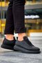 Jy814 Axel Lace-Up Leather Men's Casual Sneaker Shoes Cst Black - 3