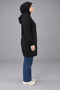 Women's Hijab Hooded Long Zipper Sweatshirt – Large Size Sports Cardigan with Pockets T2-20150 - 2