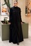 Satin Dress with Front Button Detail