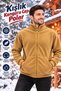 Unisex Windproof Outdoor Full Zip Fleece Jacket Cardigan with Kangaroo Pocket
