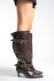 Nake Brown Patent Leather Heeled Boots - 2