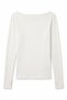 Long Sleeve Fingerless Boat Neck Basic Badi