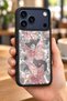 حافظة مقاومة للصدمات متوافقة مع هاتف iPhone 18 Pro مع نمط فراشات وردية اللون لحماية الكاميرا