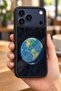 حافظة مقاومة للصدمات بنمط الكرة الأرضية متوافقة مع هاتف iPhone 18 Pro مع حماية للكاميرا