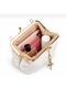 Women's Gold Detailed Chain Strap Scholarship Medium Size Evening Dress Shoulder and Hand Bag - 2