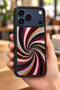 حافظة مقاومة للصدمات متوافقة مع هاتف iPhone 18 Pro Max مع حماية للكاميرا بنمط هيبنوتيك جيراب