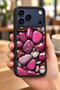 حافظة مقاومة للصدمات متوافقة مع هاتف iPhone 18 Pro باللون الوردي والذهبي مع حماية للكاميرا