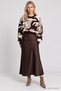 Long Satin Skirt Lgk0008 Aci Brown