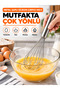 Silicone Whisk with Metal Handle No:3 – Egg Whisk and Dough Mixer Kitchen Utensil