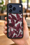 iPhone 18 Pro Max Compatible Leaves Patterned Shockproof Case with Camera Protection