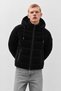 Men's Casual Hooded Thick Puffer Black Coat - 2