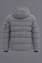Men's Sport Cut Hooded Puffer Grey Coat - 3