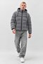 Men's Casual Hooded Thick Puffer Gray Coat - 3