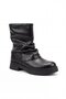 Women's patent leather crinkled black boots pers - 4