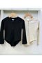 Girl's Zipper Detailed Bodysuit Beige Blouse - 2