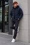 Men's Hooded Winter Thick Puffer Navy Blue Coat - 6