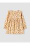 Lcw Baby Ecru Ruffled Floral Baby Girl Dress - 3