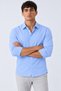 Men's Classic Collar Long Sleeve Buttoned Blue Shirt - 6