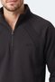 Mavon I Men's Stand Collar Zippered Black Sweatshirt - 2