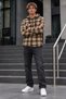 Men's Zippered Lumberjack Comfortable Camel Shirt - 6