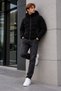Men's Hooded Winter Thick Puffer Black Coat - 6