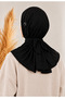 Women's Athletic Hijab Sports Hijab - Suitable for Daily and Training Use, Tie-Back Style, Black - 3