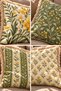 Maison Aurelia Premium Fringed 4-Piece Throw Pillow Cover Set |   Sage Green Cream Yellow Floral Pattern |   Vintage Botanical Stylish Living Room Decor - 8