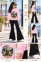 Winter, Spring, and Autumn Girls' Black Spanish Flared Bottoms and Pink Sweat Top - 2