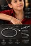 Boy's Silver Color Knitted Model 2-Piece Steel Necklace Bracelet Set - Non-Tarnish, Stainless, Allergy-Free, Gift for Birthday, Special Day Gift, Set of 2 Steel in Special Box - 3