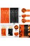 Halloween Metallic Foil Fringe Curtain, 1 x 2M - 2