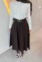 Belted Bell Skirt Bitter Brown