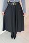 Belted Bell Skirt Black