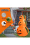 Halloween Inflatable Pumpkin Decoration for Indoor and Outdoor, Light Up Yard Pumpkin Decor with Built in Fan and Anchor Ropes (Height 1.2M) - 2
