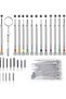 Professional Watch Screwdriver Set, 13PCS Micro Precision Kit, 0.6-2.0mm, Extra Replaceable Blades,