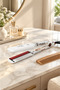 BEAUTY Professional Hair Straightener, White Wide Plate Flat Iron, Digital Adjustable Temperature Salon Styling Tool for Smooth Hair - 5