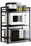 رف فرن الميكروويف، حامل ميكروويف قابل للتمدد، حامل أدوات المطبخ على سطح الطاولة، تخزين أدوات المائدة، كاربو