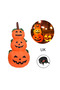 Halloween Inflatable Pumpkin Decoration for Indoor and Outdoor, Light Up Yard Pumpkin Decor with Built in Fan and Anchor Ropes (Height 1.2M) - 6