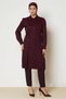 Tie-Fastened Satin Jacquard Tunic 47139