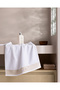 Sorelya 100% Cotton Embroidered Face Towel - White/Beige - 50X76 cm - 2