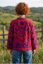 Women's Suzani Embroidered Linen Jacket – Eye Patterned Ethnic Bohemian Design - 2