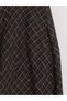 Esvab • Modern & Distinctive Zippered Checkered Embroidered A-Line Skirt - 8