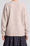 Embroidered Oversize Knitwear Sweater Lyy0149 Stone - 7