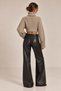 Turtleneck Wide Sleeve Ribbed Knit Sweater - 3